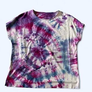 J Jill relaxed luxe tee tie dye size super soft buttery fabric size xs